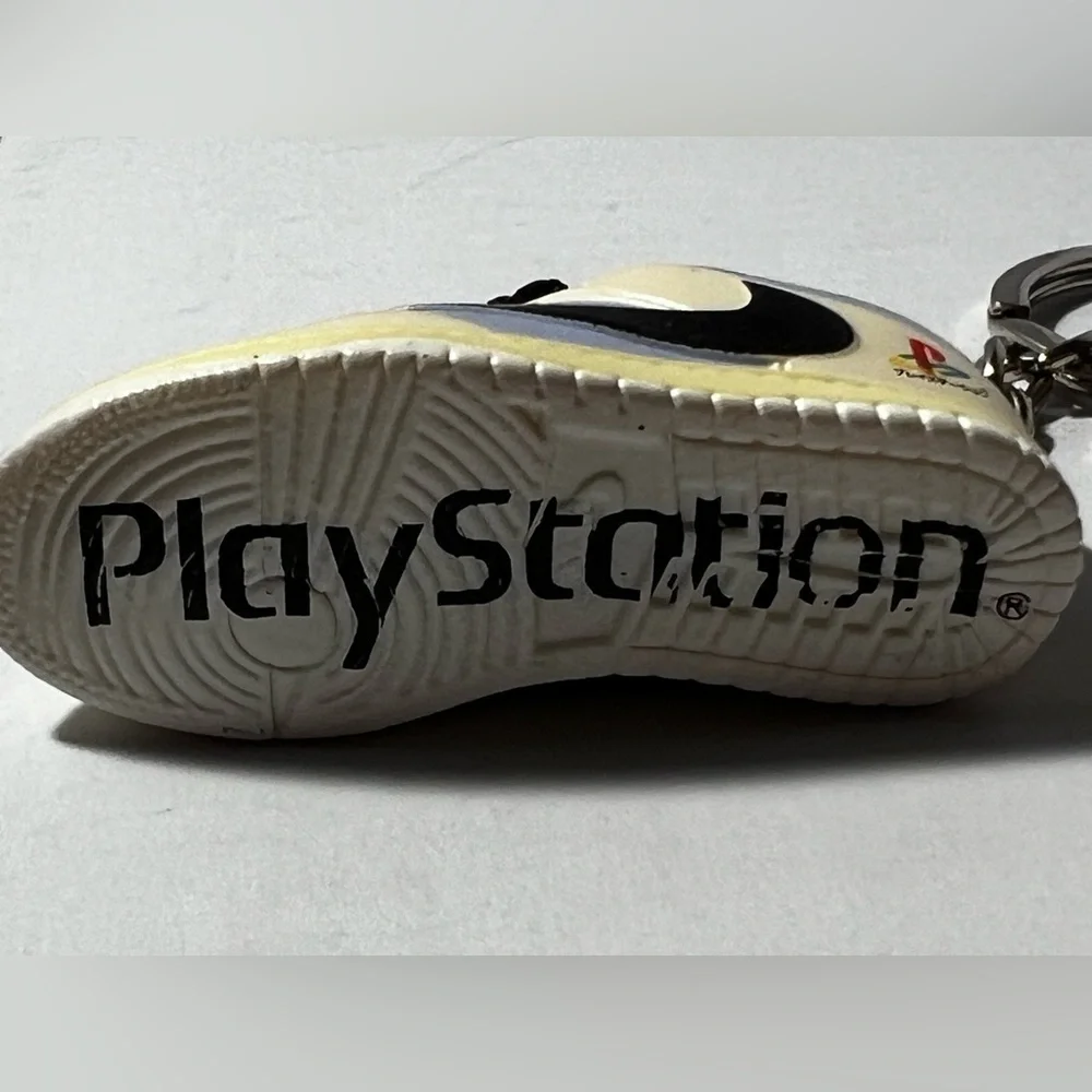 3D Mini Sneaker Keychain dunk low blue cream charm‎ trinket